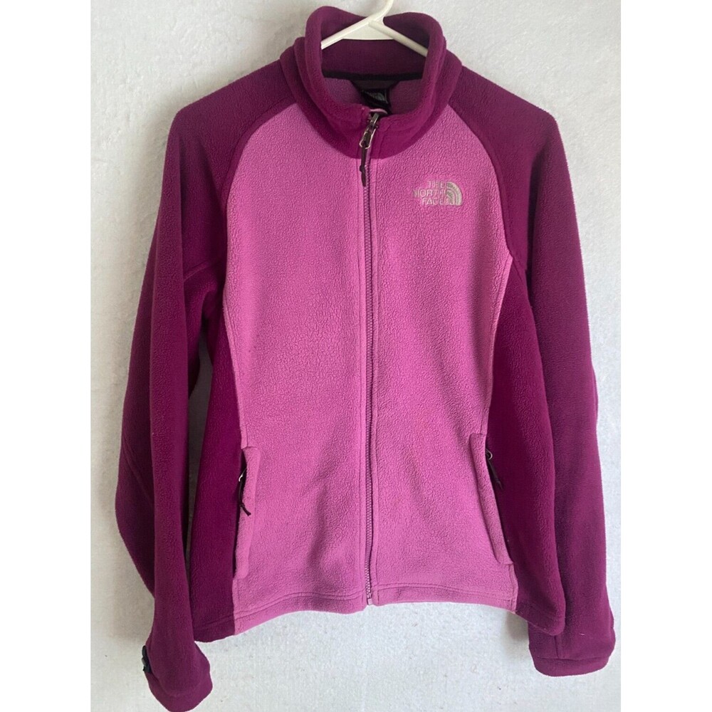 The North Face Denali Jacket Womens Size M Pink Full Zip Fleece Warm